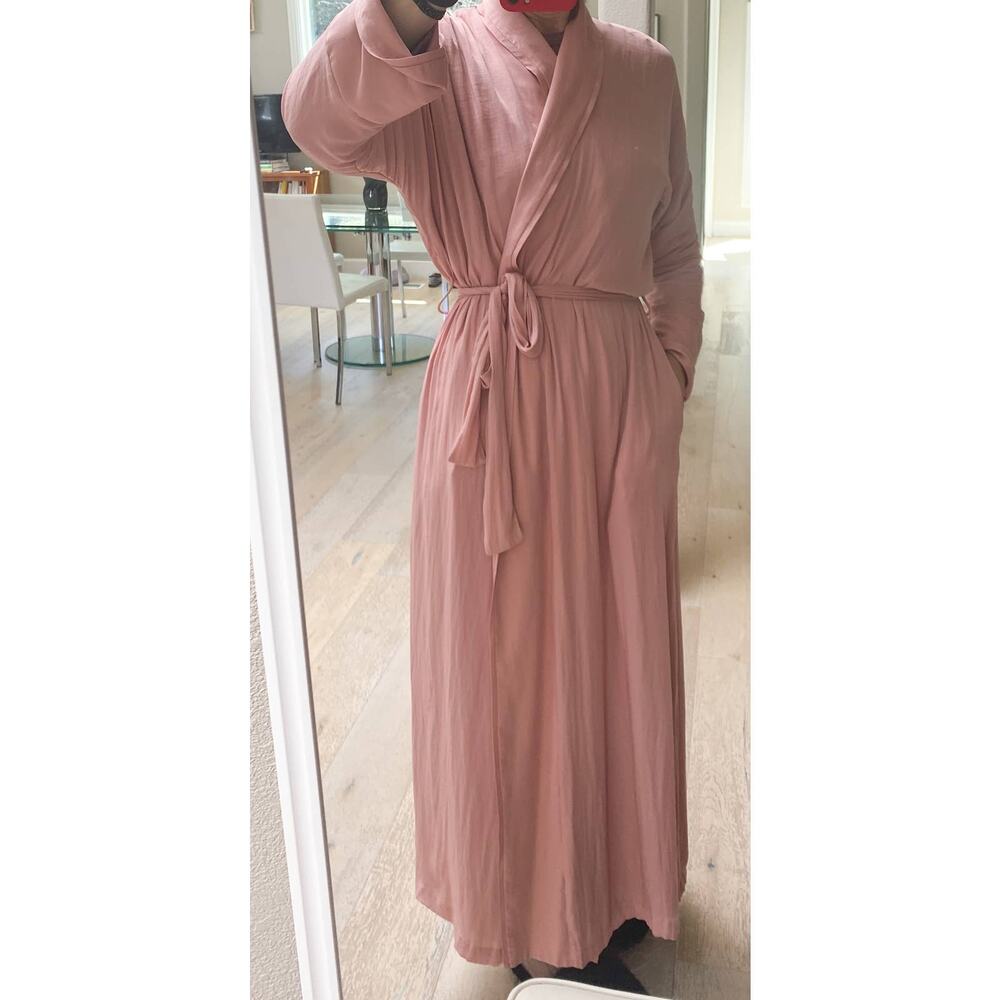 Donna Karan Sleepwear Long Belted Robe Medium